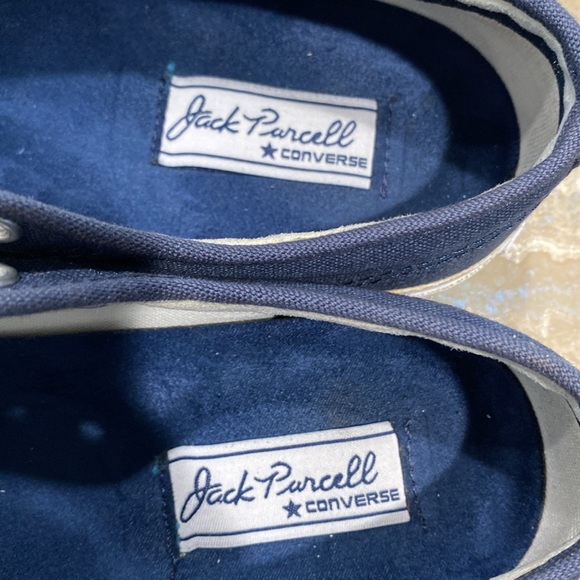 Converse Jack Purcell Low Tops Lace Blue Vintage Sneakers Women’s 7.5 / Men’s 6 - Picture 11 of 17